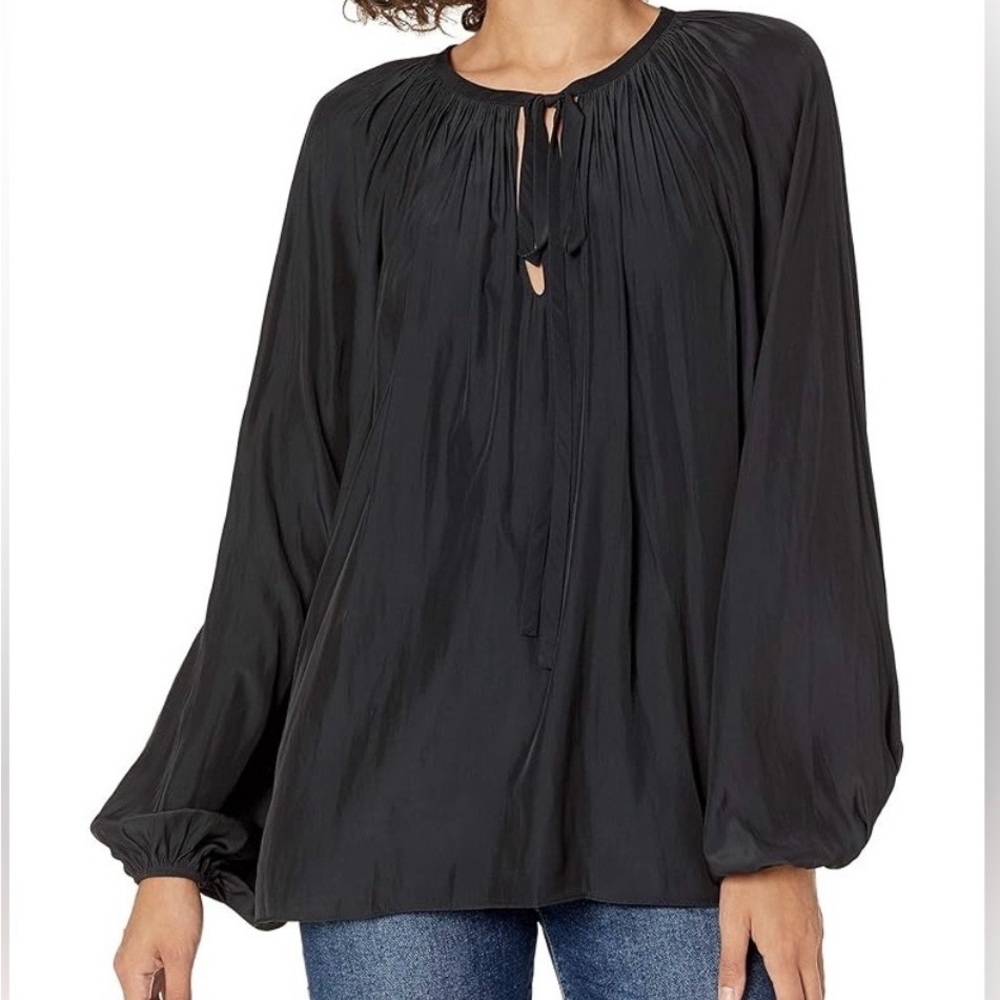 Ramy Brook Peasant Blouse in Black
